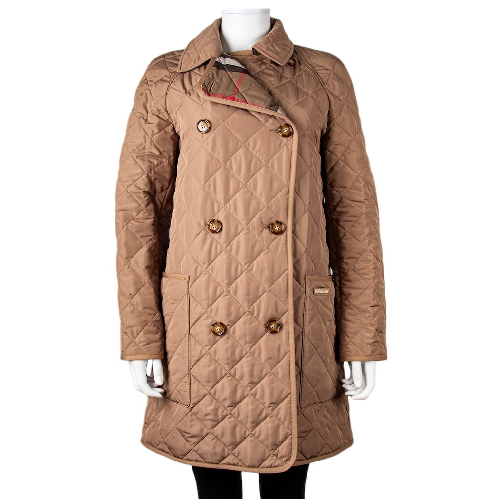 Burberry Tything Diamond Quilted Long Jacket