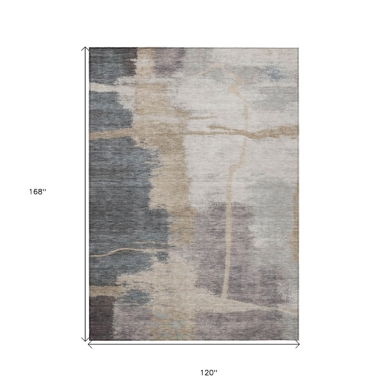 HomeRoots Abstract Transitional Rectangle Outdoor Rug