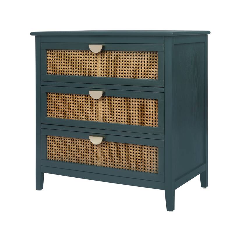 3 Drawer Cabinet,Natural rattan