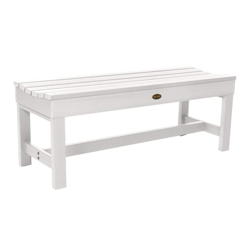 Highwood Commercial Grade Weldon 4ft Backless Picnic Bench - White