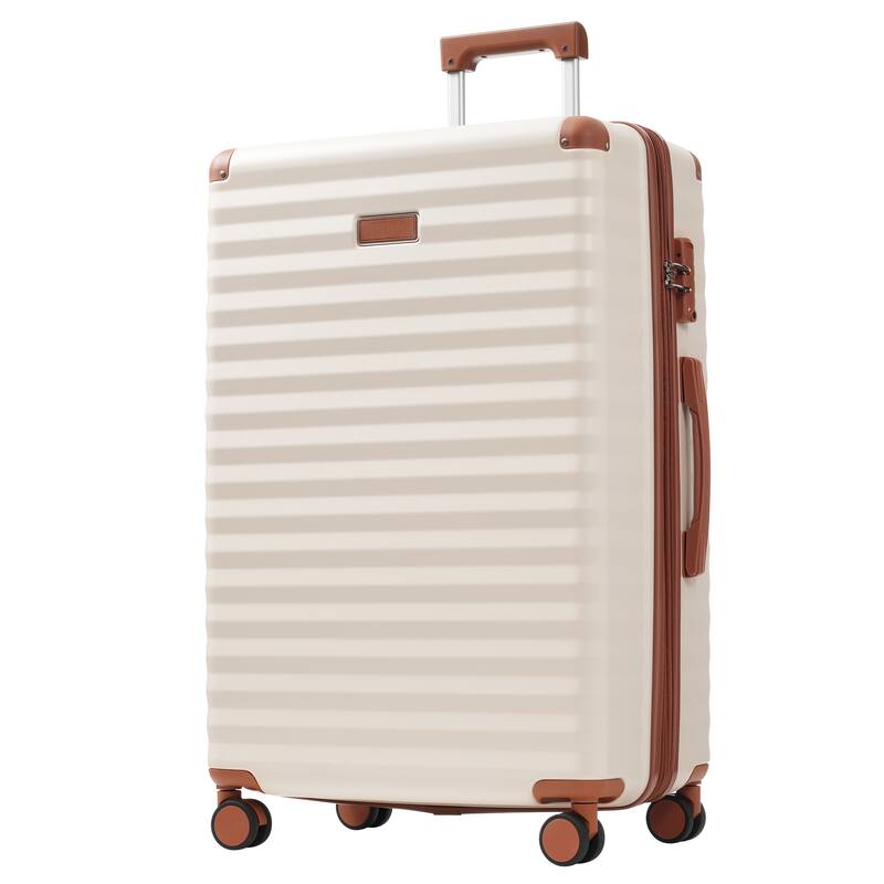 Luggage Sets 5 Piece, Expandable Carry on Suitcase with Spinner Wheels TSA Lock USB Port, Cup Holder Duffel Bag and Toiletry Bag