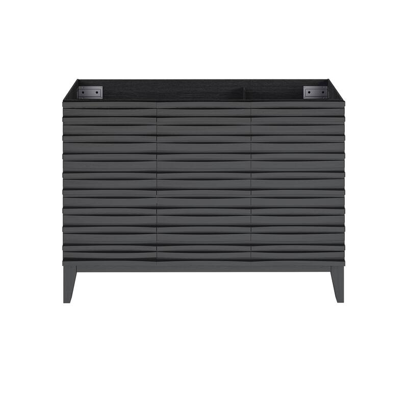 Swiss Madison Vincennes 48" Freestanding Bathroom Vanity Cabinet without Top in Black Oak