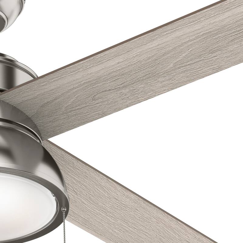 Hunter 52" Loki Ceiling Fan with LED Light Kit and Pull Chain - Transitional, Modern-Contemporary