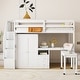 preview thumbnail 5 of 58, Twin Size Loft Bed with Stairs, Bookshelf, Drawers, Desk & Wardrobe