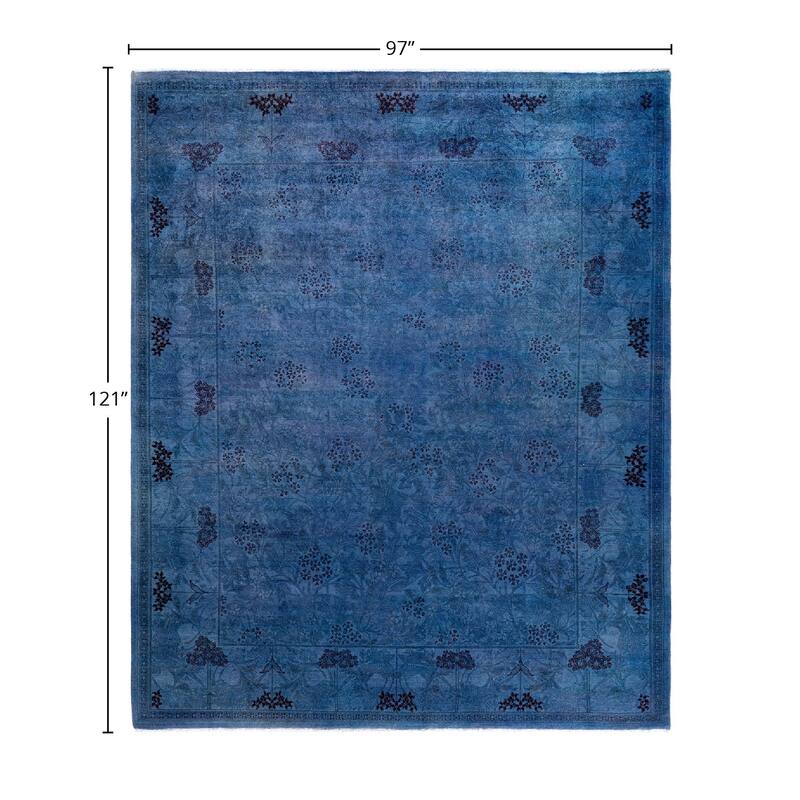 Contemporary Overdyed Wool Hand Knotted Area Rug - 8' 1" x 10' 1"