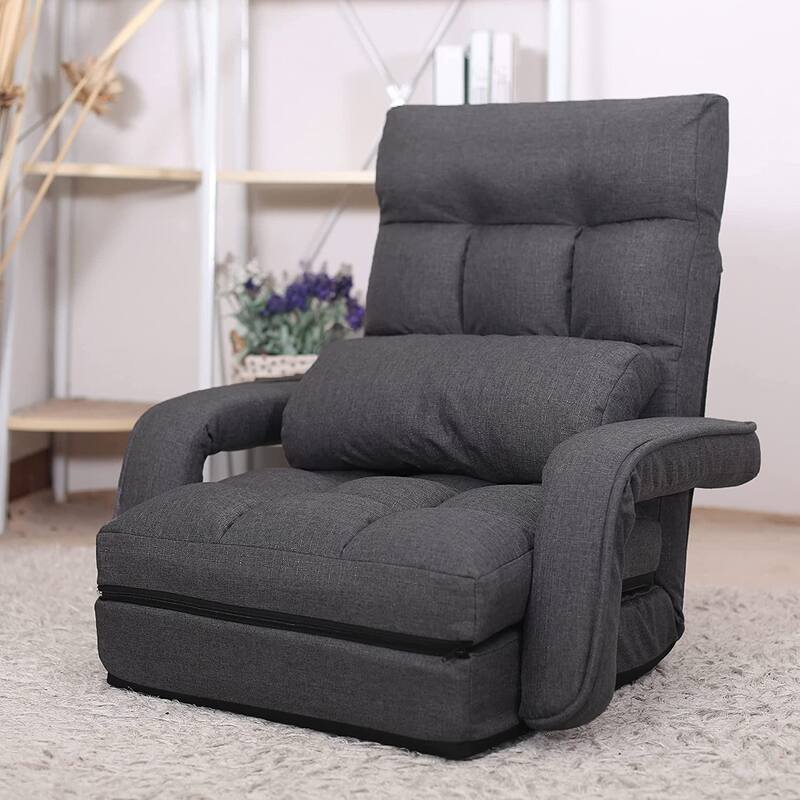 Adjustable 6-Position Floor Chair Folding Lazy Gaming Sofa,Indoor Chaise Lounge Sofa