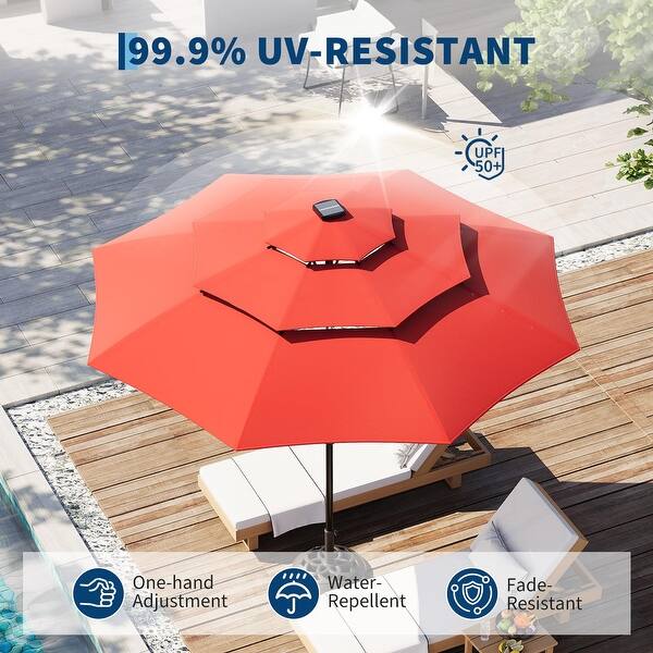 10 x 13 rectangular patio umbrella 10'x13' AKZ Plus Rectangular Infinite Tilt and Lock Cantilever Umbrell