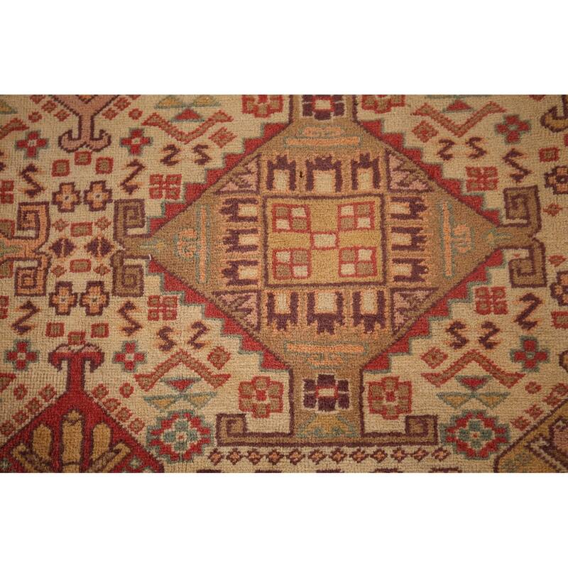Vegetable Dye Anatolian Turkish Vintage Handmade Tribal Wool Carpet - 6'7" X 9'11"