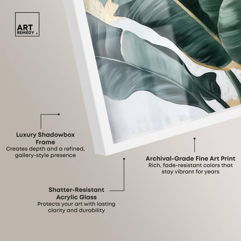 Jungle Jewel Jade II Shadowbox by Art Remedy