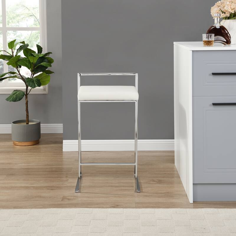 Valerius 25.25 Inch Upholstered Counter Stool
