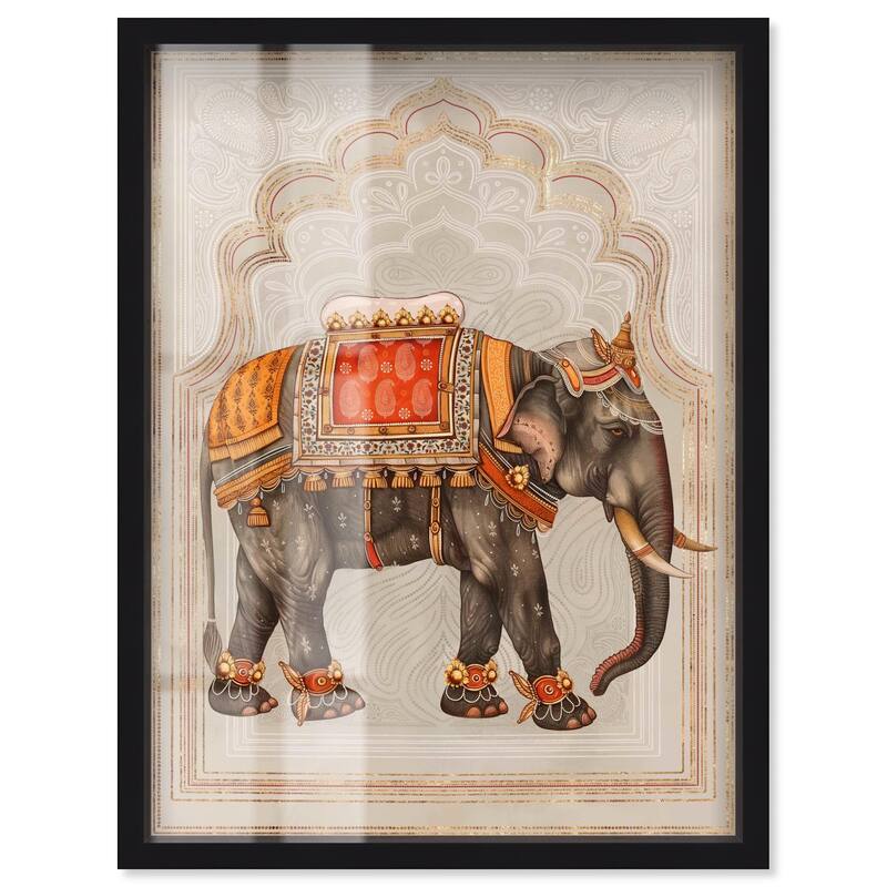 Elephant Queen Shadowbox by Art Remedy - Black - 16" x 20"
