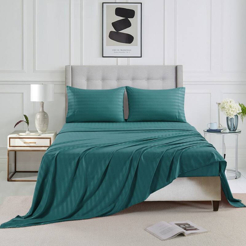 3/4 Pcs Luxury Stripe Bed Sheets Set