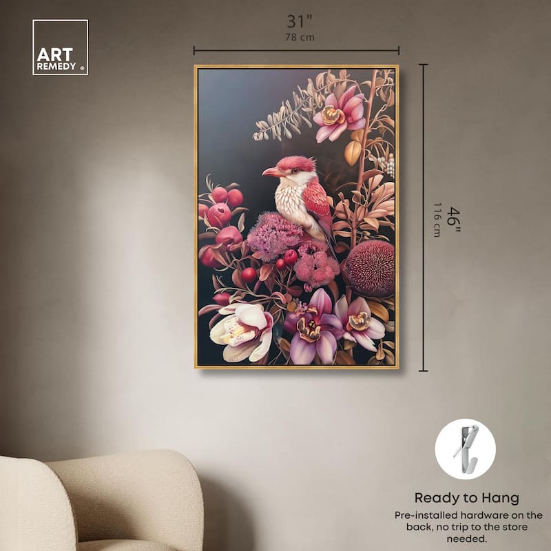 Bird and Bloom Canvas by Art Remedy