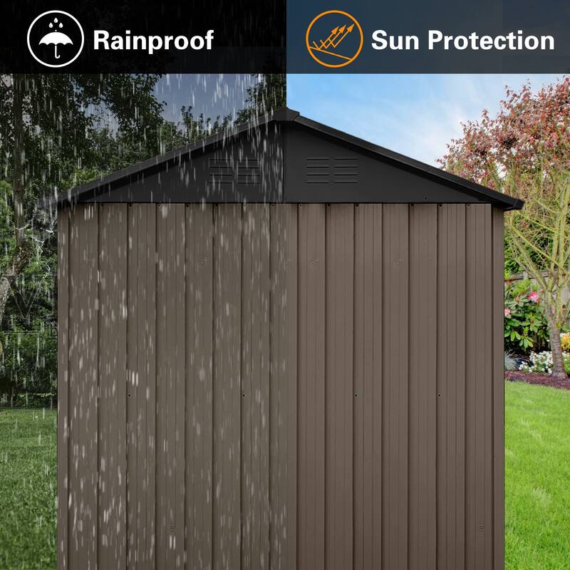 Metal Garden Sheds 6ftx8ft Outdoor Storage Sheds with Window