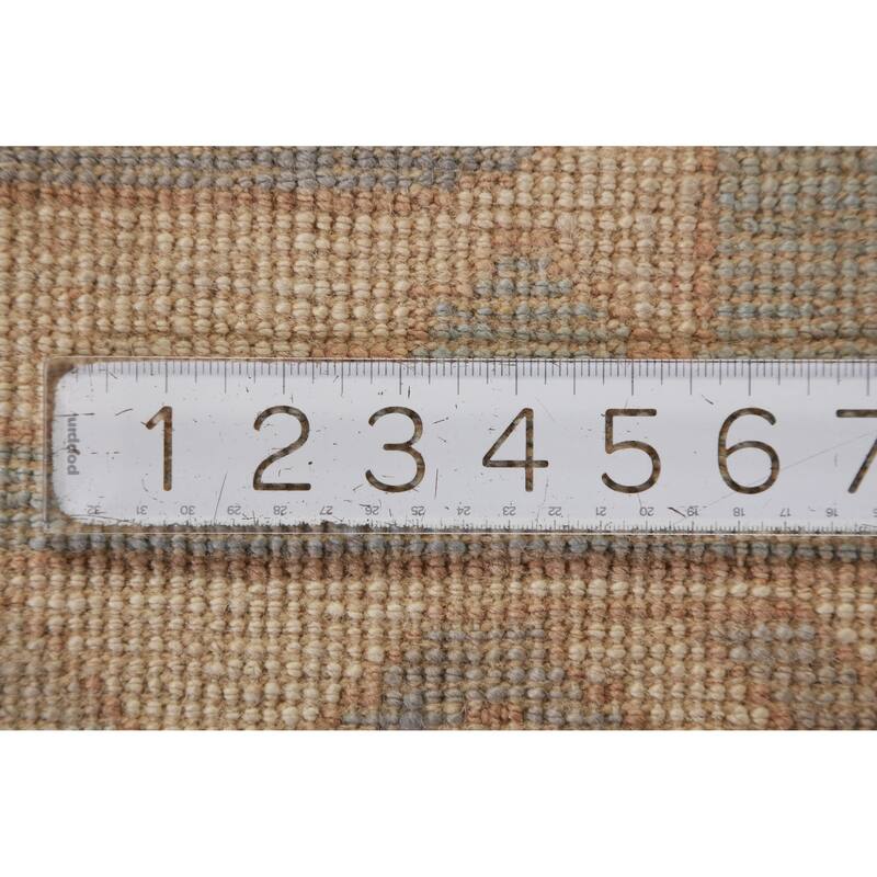Hand Knotted Oriental 100% Wool Carpet Transitional All-Over Greys & Charcoal Oushak Area Rug - 11' 8'' X 8' 6''