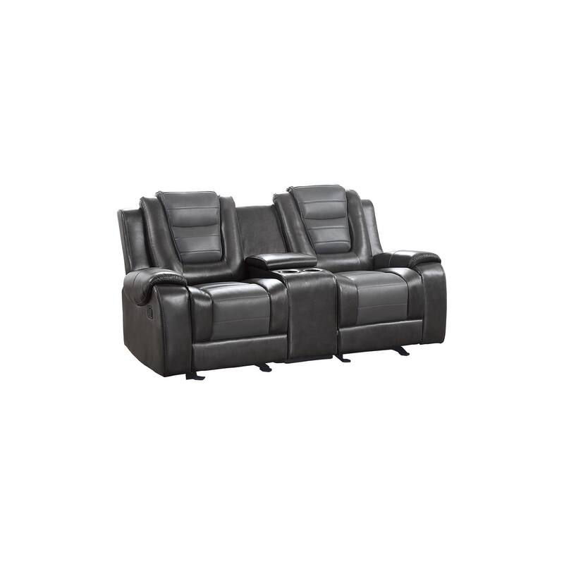Grete Gray Premium Faux Leather Living Room Set