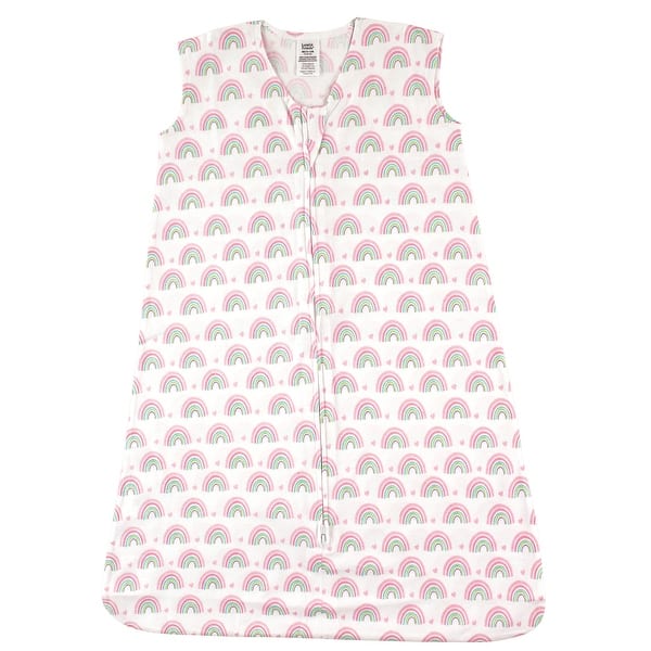 slide 1 of 1, Luvable Friends Baby Girl Sleeveless Jersey Cotton Sleeping Bag, Sack, Blanket, Rainbows Jersey 0-6 Months - Rainbows Jersey