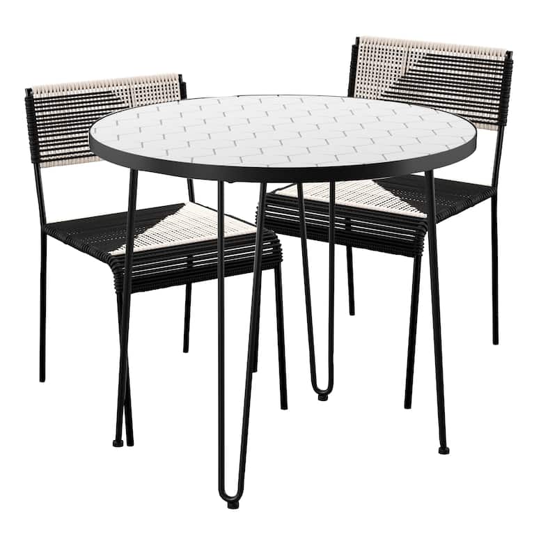SEI Furniture Watkins Woven Stackable Patio Chairs (Set of 2)