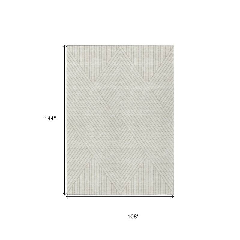 HomeRoots Geometric Transitional Rectangle Outdoor Rug