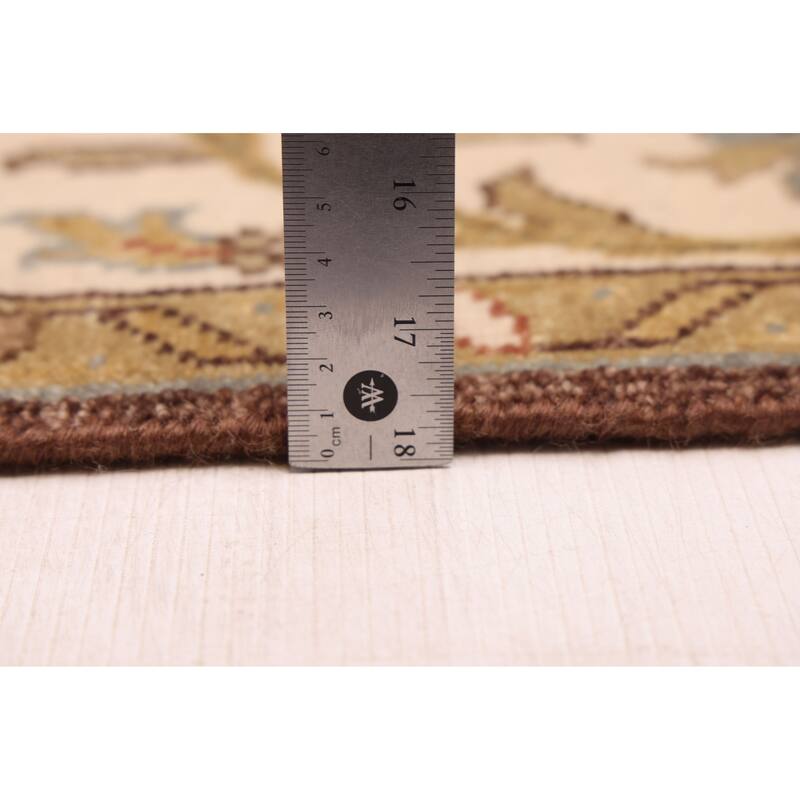 ECARPETGALLERY Hand-knotted Jules Serapi Dark Brown Wool Rug - 5'10 x 9'0