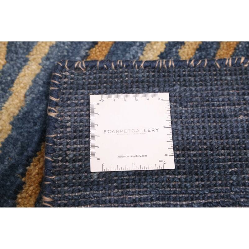 ECARPETGALLERY Hand-knotted Peshawar Ziegler Navy Wool Rug - 5'2 x 7'3