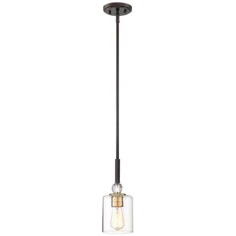 Studio 5 Painted Bronze W/Natural Brush 1 Light Mini Pendant by Minka Lavery