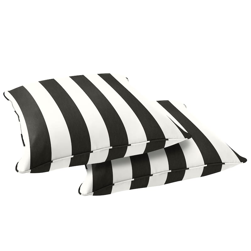 Sorra Home Sunbrella Outdoor Corded Floor Pillow Set of 2 - Cabana Classic