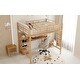 preview thumbnail 4 of 26, Full Size Metal Loft Bed with Built-in Desk and Two 4-Tier Shelves