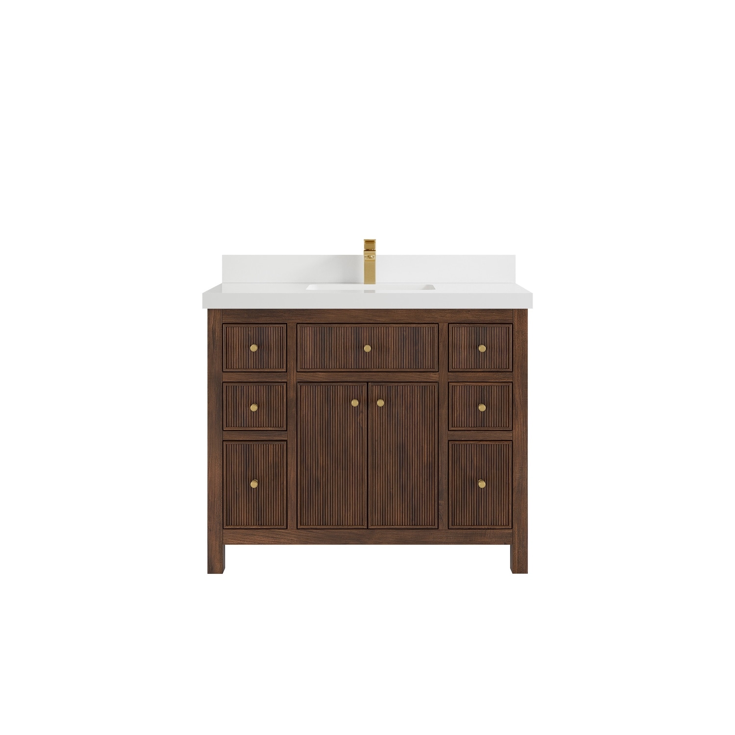 Willow Collections 42 in. W x 22 in. D Sonoma Teak Single Sink Bathroom Vanity with Countertop