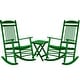 preview thumbnail 13 of 38, VEIKOUS Wood 3-piece Outdoor Rocking Chair and Folding Table Set