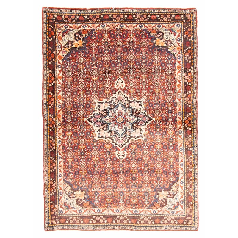 ECARPETGALLERY Hand-knotted Kayseri Red Wool Rug - 4'5 x 6'5