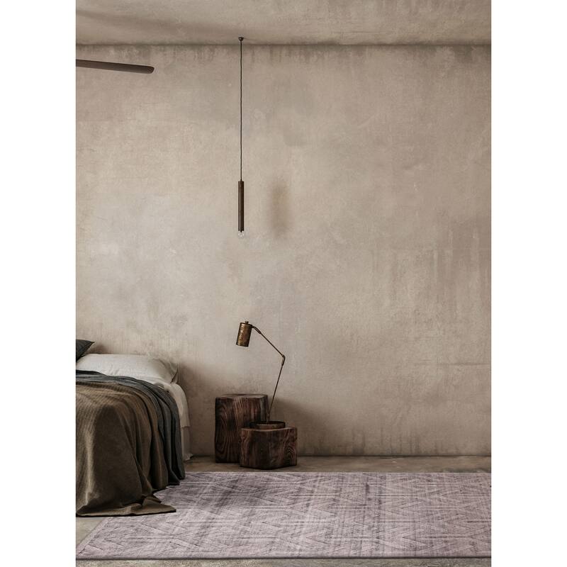 ECARPETGALLERY Hand Loomed Kashkuli Gabbeh Grey Viscose Rug - 5'8 x 7'8