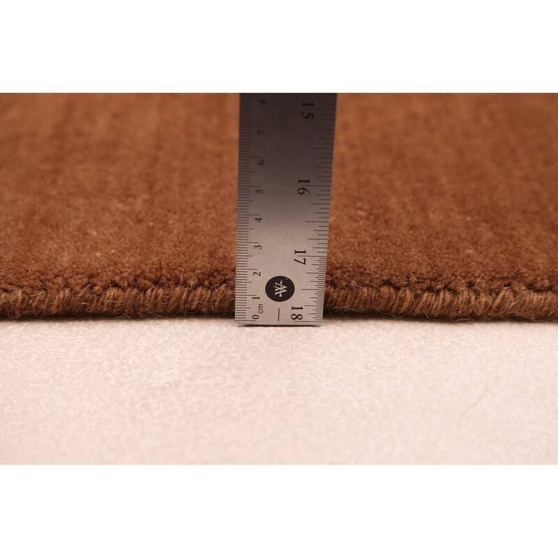 ECARPETGALLERY Hand Loomed Kashkuli Gabbeh Brown Wool Rug - 4'11 x 6'10
