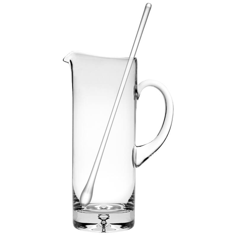 Majestic Gifts Inc. Glass Pitcher W/ Glass Stirrer-40 oz.-10" Height - 10", 6"