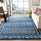 preview thumbnail 18 of 18, SAFAVIEH Tulum Marte Rustic Moroccan Boho Tribal Distressed Rug - Navy/Ivory - 6'7" Square