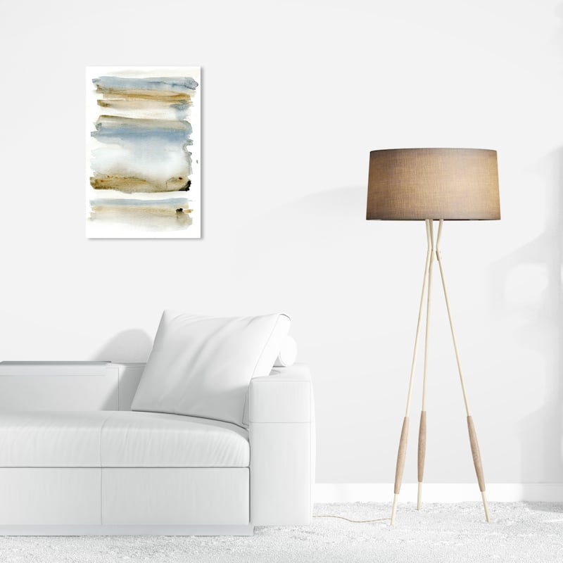 Wynwood Studio Abstract Fresh Mist Blue and Modern & Contemporary Wall Art Canvas Print - 24 x 16