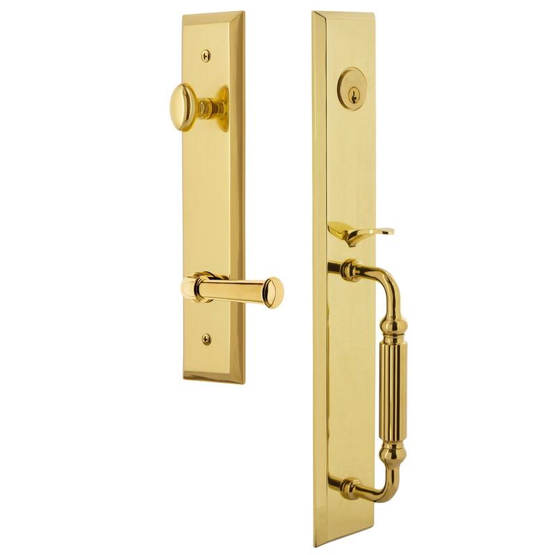 Grandeur Fifth Avenue Solid Brass Rose Right Handed Keyed Entry Single