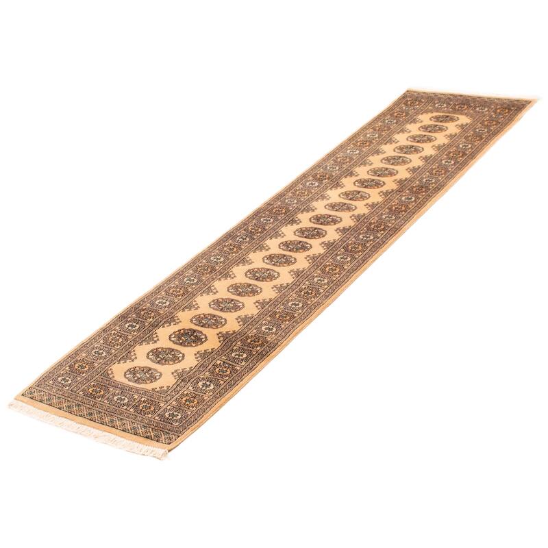 ECARPETGALLERY Hand-knotted Peshawar Bokhara Beige Wool Rug - 2'6 x 10'0