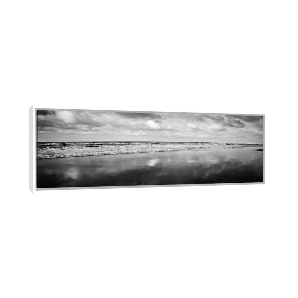 iCanvas "Beach (Black & White)" by Michael Harrison Framed Canvas Print