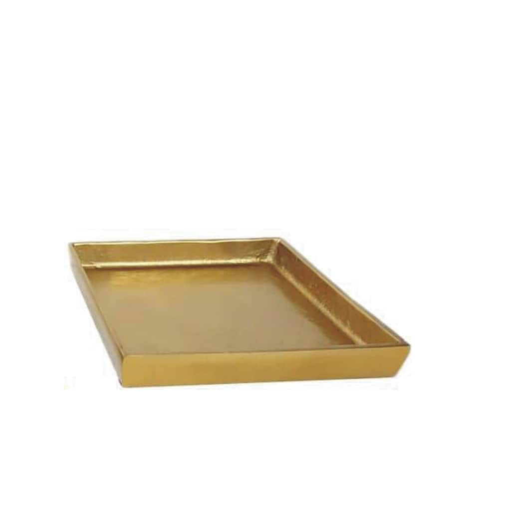 Sm. Alum. Sq. Plate 6.25" x 6.25" Antique Brass -ST