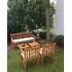 preview thumbnail 14 of 12, Chic Teak Chippendale Outdoor Teak Wood Patio & Garden Double Bench
