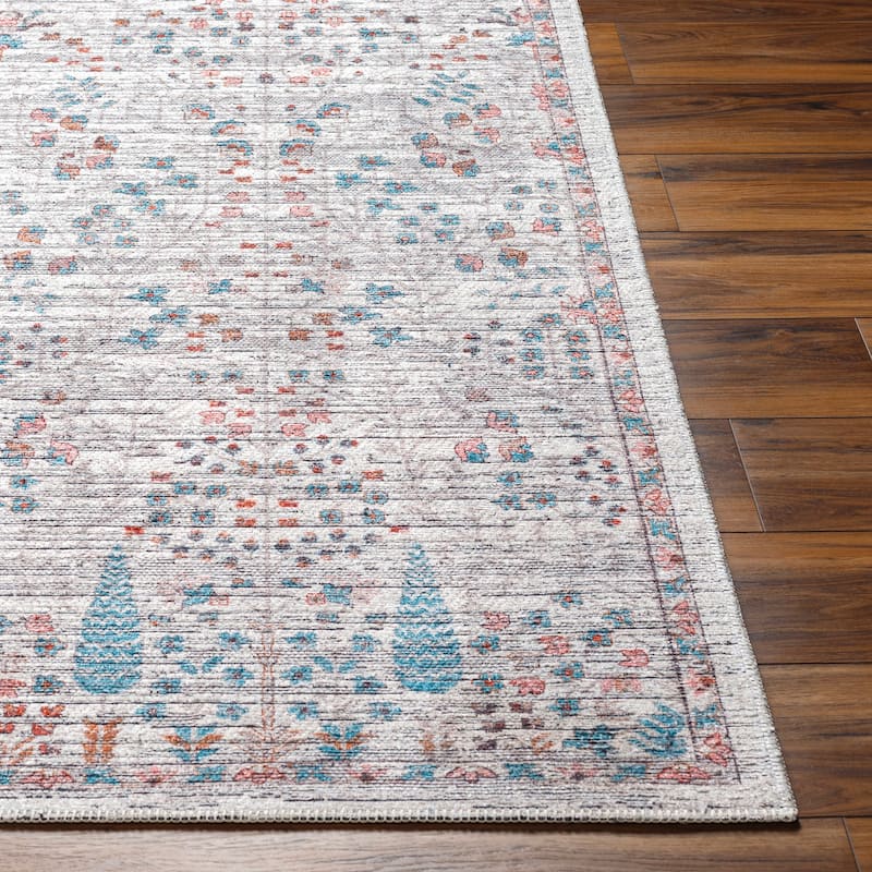 Livabliss Nolita Distressed Tree-of-Life Machine Washable Area Rug