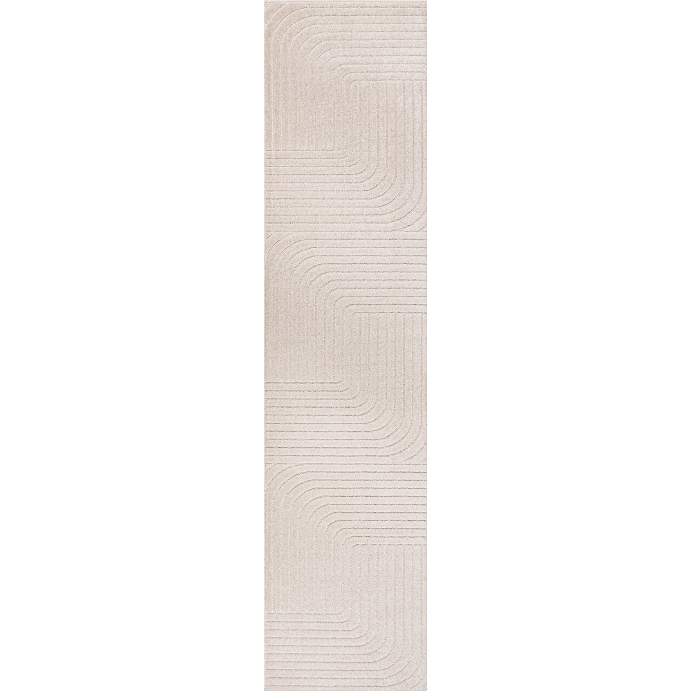 JONATHAN Y Aarhus Minimalist Angle Geometric Ivory/Cream Area Rug