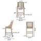 preview thumbnail 5 of 19, French Country Breck Upholstered Barstools with Cane Backrest (Set of 2) - 30-inch Seat Height by Christopher Knight Home