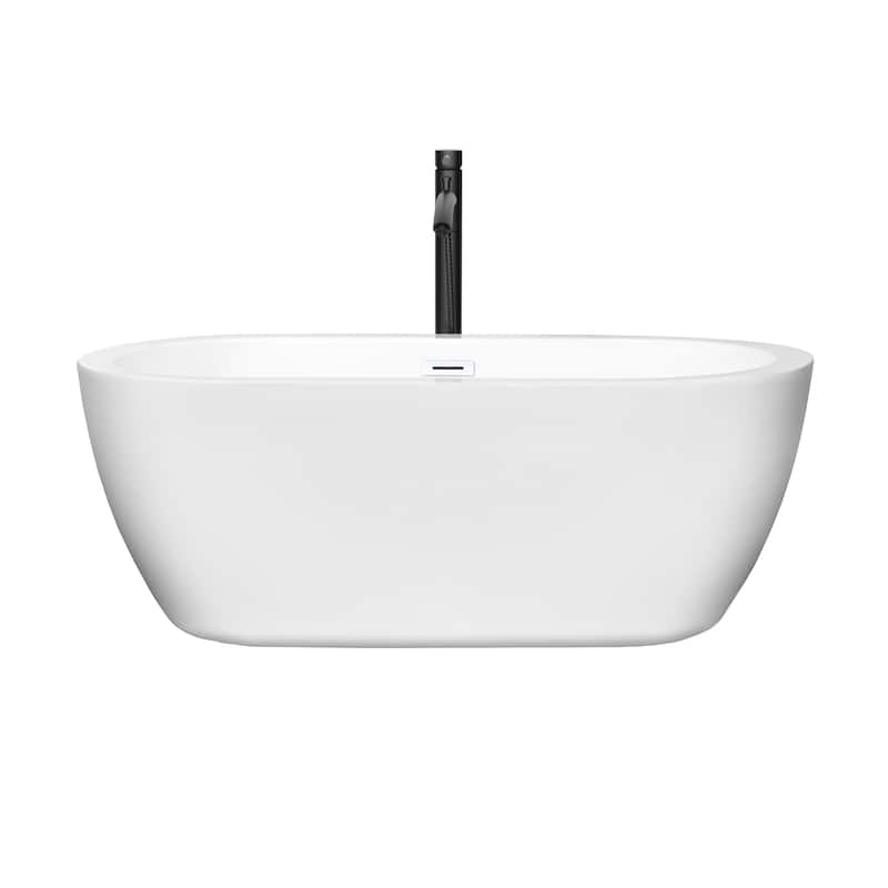 Wyndham Collection Soho 60-inch White Freestanding Soaking Bathtub
