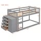 preview thumbnail 13 of 13, Functional Wood Bunk Bed with Maximized space, Solid Construction and Build-in Ladder, Grey