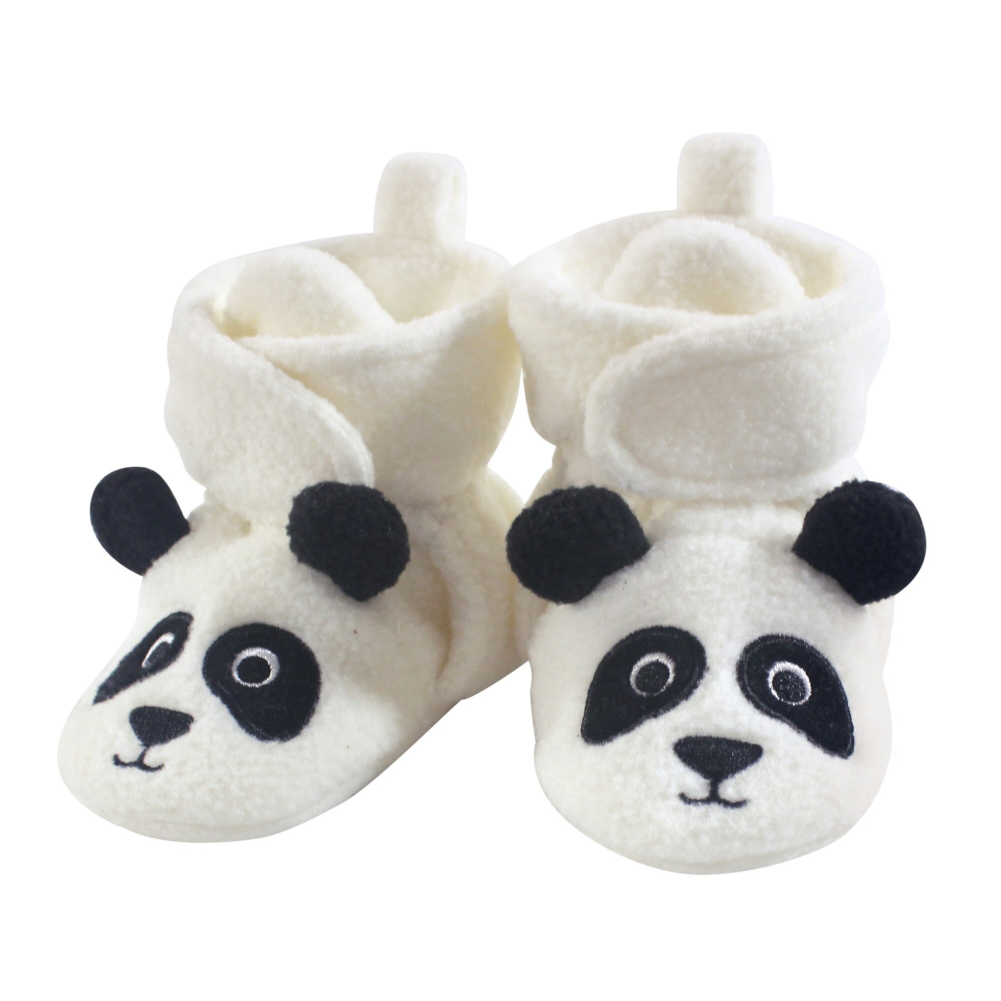 Hudson Baby Baby Cozy Fleece Booties, Panda Bear - Bed Bath