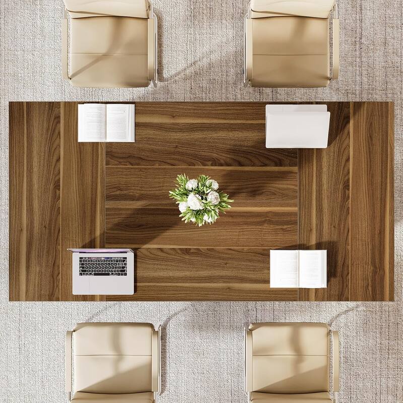 6 ft Conference Table Meeting Table with Solid Wood Legs