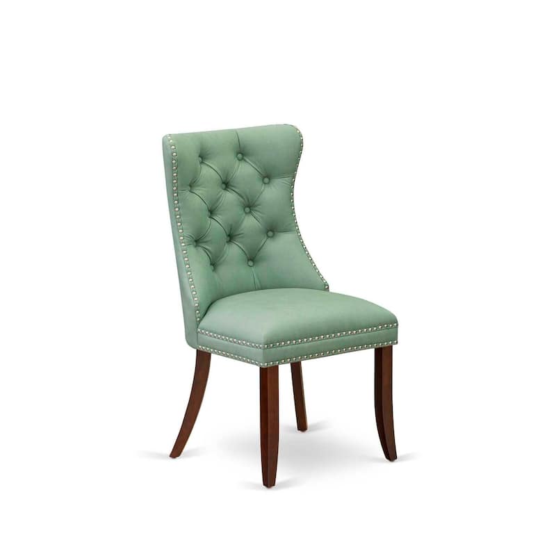 Parsons Dining Chairs Set of 2 - Upholstered Accent Chairs with Nailhead Trim - Modern Kitchen Chairs