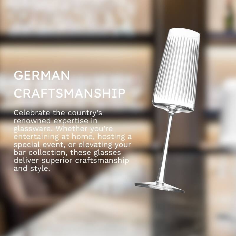 Stolzle Lausitz Set of 6 Soho Power Champagne Flutes - 8 oz